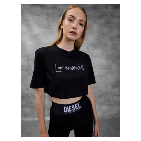 Černé dámské cropped tričko Diesel