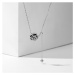 GRACE Silver Jewellery Stříbrný náhrdelník se zirkony Kamélie - květina, stříbro 925/1000 NH1208
