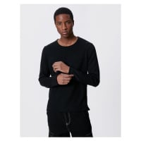 Koton Basic Knitwear Sweater Textured Round Neck Slim Fit