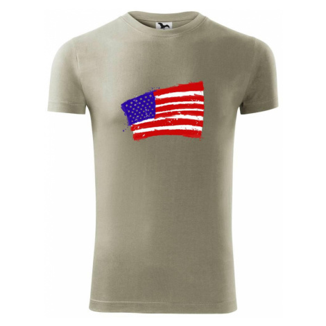 Americká vlajka ohnutá - Viper FIT pánské triko