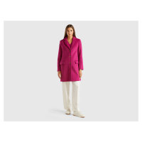 Benetton, Short Coat In Wool Blend Cloth