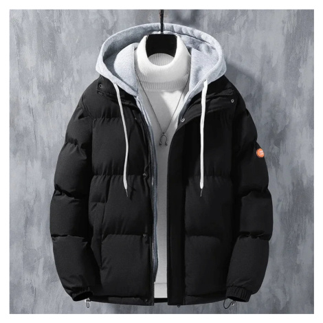 Pánská zateplená bunda s kapucí a vatovanou vložkou