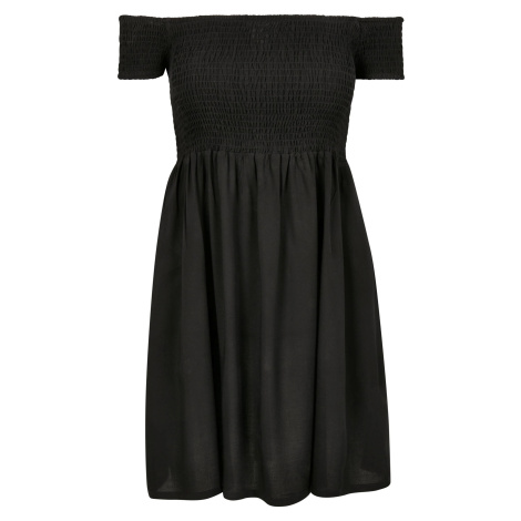 Dámské Smoked Off Shoulder Dress black Urban Classics