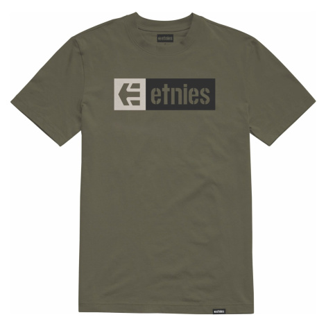 Etnies pánské tričko New Box S/S Military | Maskáč | 100% bavlna