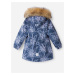 Modrá vzorovaná dětská nepromokavá zimní bunda Reima Silda