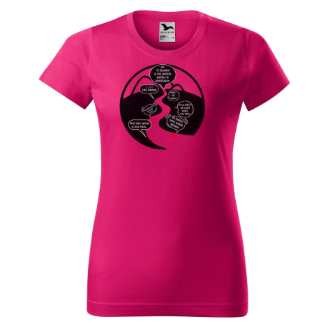 DOBRÝ TRIKO Vtipné dámské vodácké tričko NA ŘECE Barva: Malinová