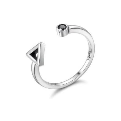 Stříbrný otevřený prsten šipka