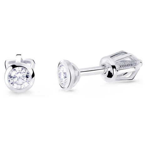 Cutie Diamonds Minimalistické peckové náušnice z bílého zlata s brilianty DZ8007-30-00-X-2 Cutie Jewellery