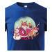 Roztomilé vánoční dětské tričko s potiskem Lišky - skvělé vánoční tričko