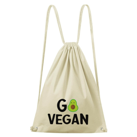 DOBRÝ TRIKO Bavlněný batoh s potiskem Go vegan Barva: Natural