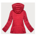 Červená prošívaná bunda s kapucí model 16982500 - Libland