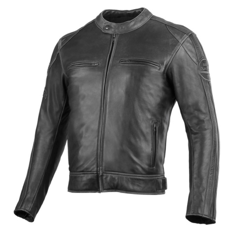 SECA Aviator II Retro kožená bunda na moto černá/šedá