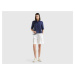 Benetton, 100% Linen Bermudas With Cuffs