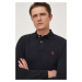 Bavlněné tričko s dlouhým rukávem Polo Ralph Lauren černá barva, 710680790