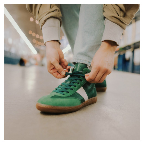 Botas Iconic High Green - Dámské kožené tenisky / botasky zelené česká výroba ze Zlína Vasky