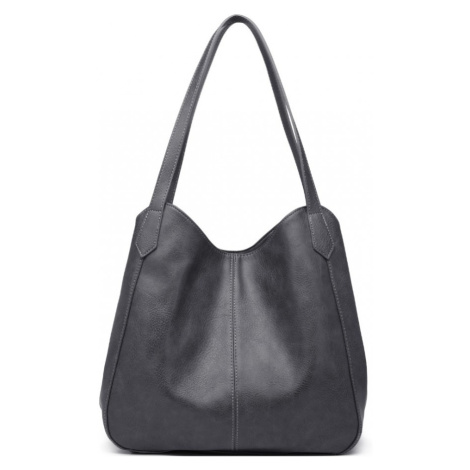Miss Lulu dámská kabelka se třemi přihrádkami LH2230 - šedá