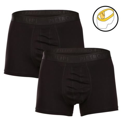 2PACK pánské boxerky Pietro Filipi balls holder černé (2BCL001)