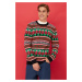 Trendyol Multi Color Regular Fit Crew Neck Christmas Knitwear Sweater