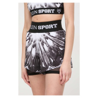 Kraťasy PLEIN SPORT dámské, černá barva, vzorované, high waist