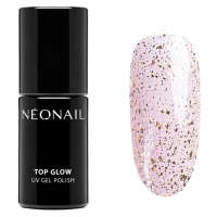 NEONAIL Top Glow gelový vrchní lak na nehty odstín Gold Flakes 7,2 ml