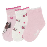 Sterntaler Dětské ponožky 3-pack Pony pink