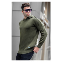 Madmext Hooded Khaki Knitwear Sweater 5293