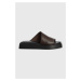 Kožené pantofle Vagabond Shoemakers Evy dámské, hnědá barva, na platformě