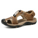 Kožené pánské sandály pohodlné římské boty se šňůrkou