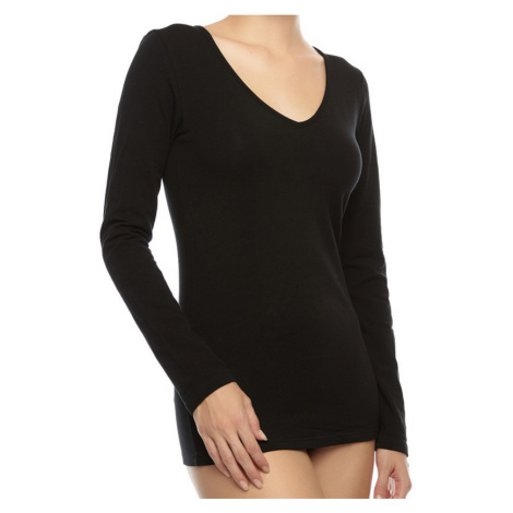 Jednobarevné bavlněné tričko s dlouhým rukávem BASIC Cotonella