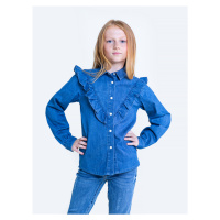 Big Star Woman's Shirt Shirt 141789 Medium Denim-300