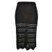 Ladies 3/4 Crochet Knit Skirt - black
