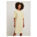 Dámské šaty // Urban Classics Ladies Organic Oversized Slit Tee Dress softyellow