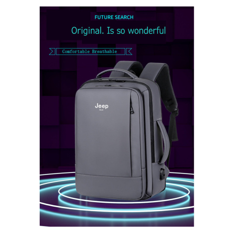 Cestovní batoh do letadla s USB portem na notebook 15.6