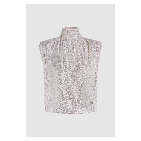 Top karl lagerfeld sequins party top light gold