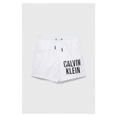 Dětské plavkové šortky Calvin Klein Jeans bílá barva