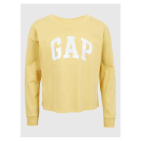 Žluté holčičí volné tričko s nápisem GAP