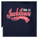 Jack & Jones JJELOGO SWEAT HOOD 2 COL 24 SNJNR Tmavě modrá