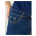 Blancheporte Rovné džíny s výšivkou "srdíček" denim