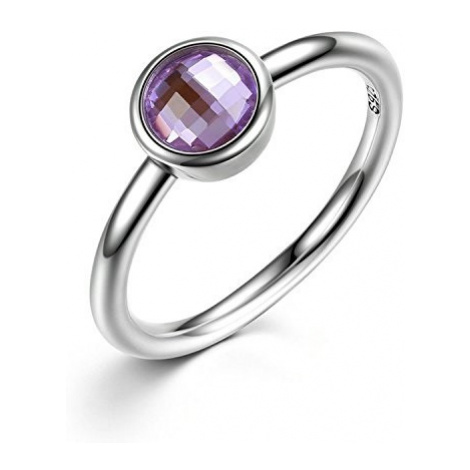 Linda's Jewelry Stříbrný prsten Shiny Effect Violet IPR025 Velikost: 56