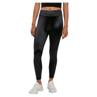 kalhoty dámské URBAN CASSICS - Shiny High Waist Leggings - black