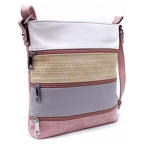 Růžová barevná crossbody dámská kabelka Martha Mahel