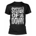 System Of A Down tričko, Distressed Logo Black, pánské