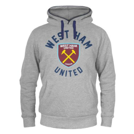 West Ham United pánská mikina s kapucí graphic grey