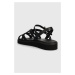 Sandály See by Chloé Sansa dámské, černá barva, na platformě, SB42051B