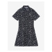 Černé dámské košilové květované šaty Calvin Klein Jeans