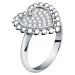Morellato Romantický ocelový prsten s čirými krystaly Dolcevita SAUA14