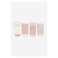 H & M - Ponožky 4 páry - růžová