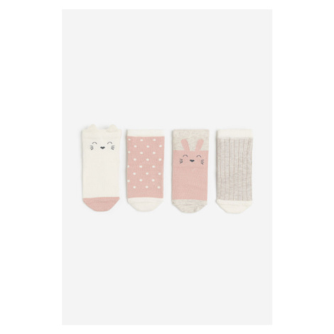 H & M - Ponožky 4 páry - růžová H&M