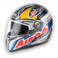 AIROH Pit One Line PTLI17 helma modrá/žlutá/bílá