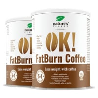 OK!FatBurn Káva | 1+1 Zdarma | Zvyšte metabolismus s L-karnitinem, guaranou | Přírodní instantní